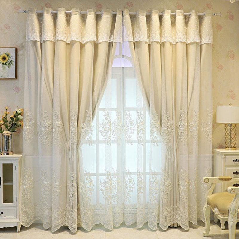 Утолщенная ткань, вышитые шторы, сплошной цвет, полное затемнение, напольная занавеска для гостиной, спальни, балкона, эркера, карниз