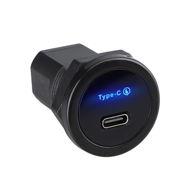 Автомобильные зарядные розетки 12 В/24 В с портом Type C PD3.0, Панель USB для быстрой зарядки для грузовиков и автобусов