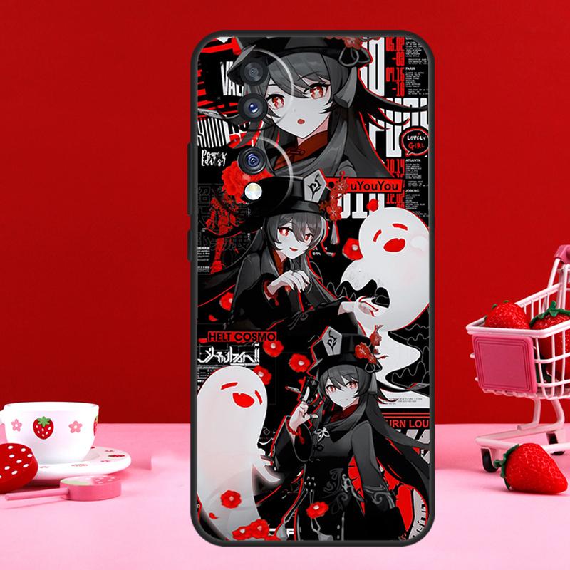 Чехол для Genshin Impact Hutao For Honor X9b X8b X8a X9a X6a X7a X6 X7 X8 X9 Honor 90 70 50 Magic 5 Lite Magic 6 Pro