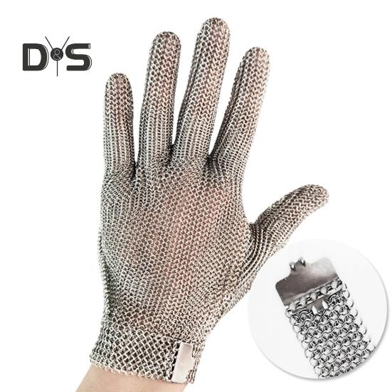 1 шт., перчатка, устойчивая к порезам, пищевая сетка из нержавеющей стали, кухонная, для резки мяса, для чистки устриц, перчатка мясника, прочная, металлическая, кольчужная перчатка