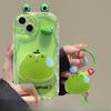 Applicable To Apple 14 Promax Mobile Phone Case IPhone 15 Cute Funny Three-dimensional Frog Doll 13 Silicone Soft Shell