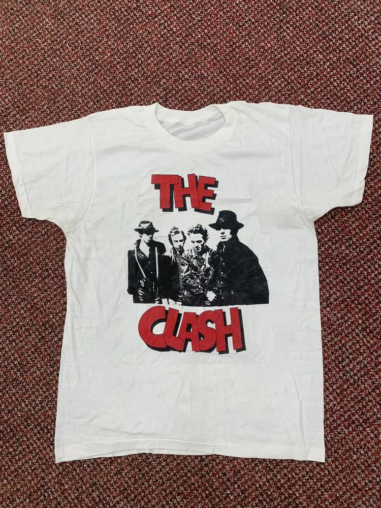 The Clash Band SHort Sleeve White Shirt Unisex S-5XL B180
