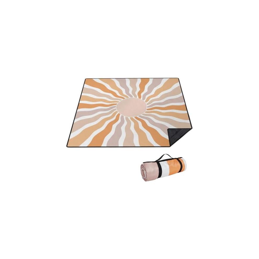 Extra Large Picnic Outdoor Blanket 80''x80'' Waterproof and Sandproof Picnic Foldable Mat for Beach Camping Accessories for Grass Lawn Park