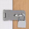 Stainless Steel Padlock Clasp Gate Hasp Staple Door 90 Degrees Latches Lock Shed Latch Household Burglar-Proof Hardware