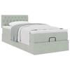 Maison Exclusive - Cadre de lit ottoman et matelas gris clair 90x190 cm velours