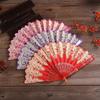 Vintage Folding Fan Chinese Style Dance Performance Hand Fans Plastic Fan Art Craft Gift Wedding Party Home Decor