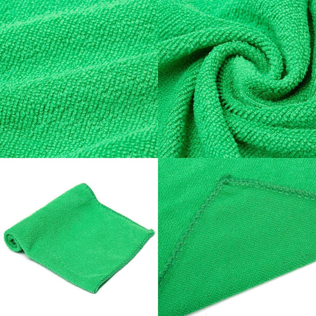 Роскошные зеленые салфетки из микрофибры для ухода за автомобилем и мягкие чистящие полотенца