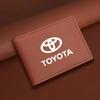 Leather Car Driver License Holder Cover For Toyota Corolla Yaris Aygo Prius CHR Camry Auris Avensis Land Cruiser Prado Keyring