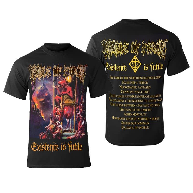 Summer Cradle of Filth Bands Extreme Gothic Black Metal Rock Dark American Shortsleeved Tshirt