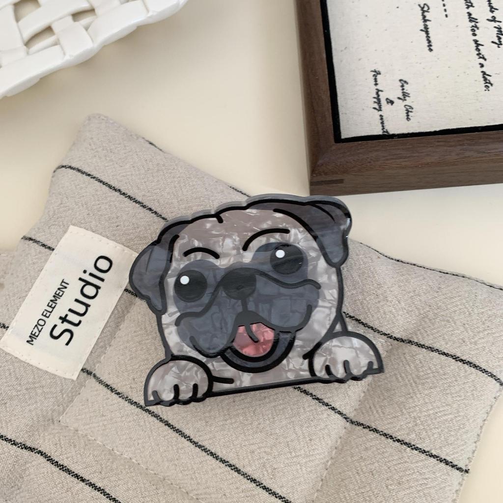 YHJ Golden Retriever Corgi Acrylic Hair Clip - Cute Animal Claw Clip for Updos & Ponytails.