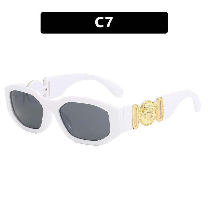 Personalized head sunglasses European and American irregular small frame sunglasses UV protection fashion sunglasses