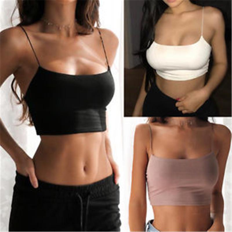 New Fashion Women Sexy Crop Tops Solid Summer Camis Women Casual Tank Tops Vest Sleeveless Crop Tops Blusas