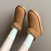 2024 Women's New Winter Snow Boots Thick-soled Design Suede Warm Season Ankle Plush Short-tube Women's Cotton Boots