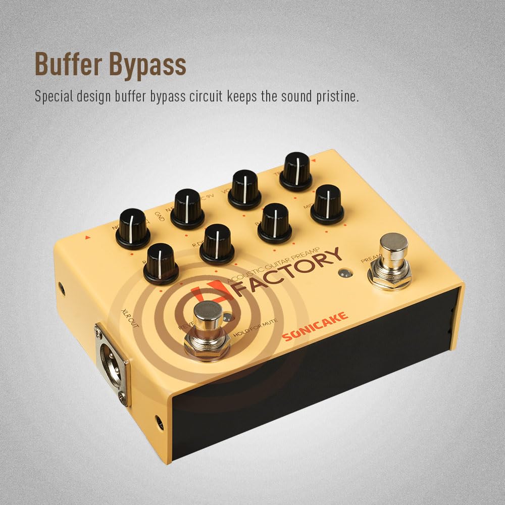 SONICAKE Preamp Reverb Effector for Acoustic Guitar A Factory &