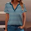 Women's T Shirt Tee Printed Short Sleeve Daily Weekend Fashion Basic V Neck Regular Top