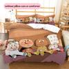 Anpanman Pattern Bedding Quilt Set  Home Decoration  Gift (1 * duvet cover + 2 * pillowcase  without core)