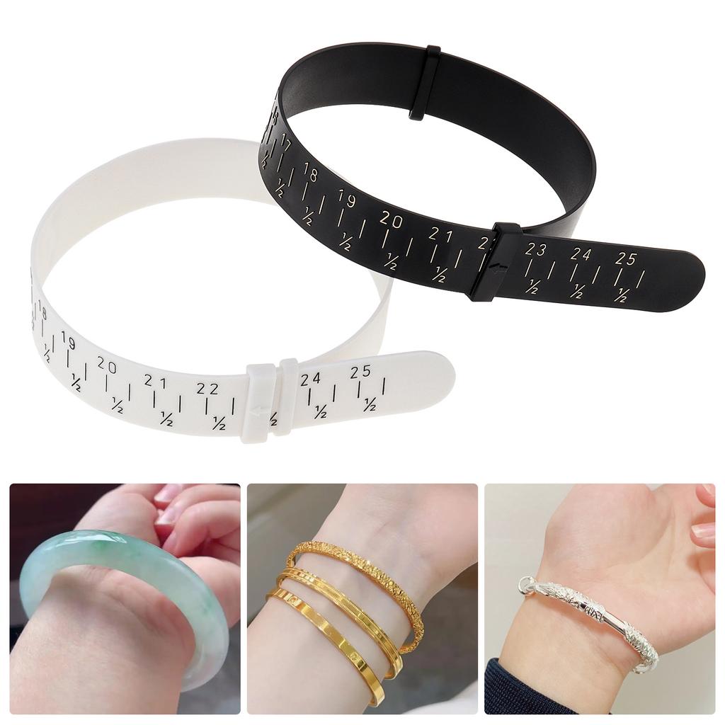 Измерительный инструмент для запястья для мужчин / женщин, измерительный инструмент для ювелирных браслетов, белый / черный опционально