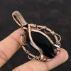 Подвеска из черного оникса и меди, подвеска из натурального драгоценного камня, подвеска ручной работы из медной проволоки, ювелирное изделие в подарок для нее, ювелирное изделие из черного оникса