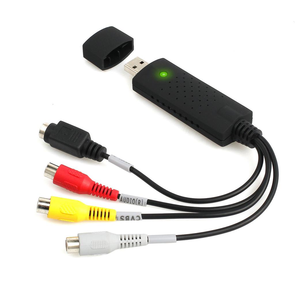 Карта видеозахвата USB 2.0 Видеоконвертер Адаптерный кабель Преобразует VHS Mini DV Hi8 DVD VCR в цифровой формат для Mac и ПК