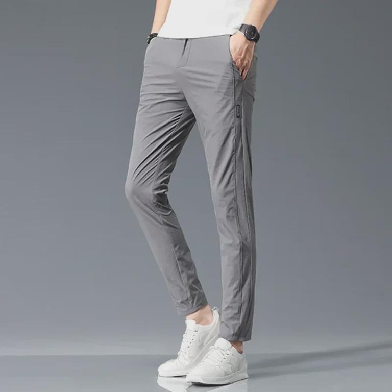 Мужские быстросохнущие эластичные мягкие облегающие дышащие повседневные брюки - трендовая спортивная одежда 2023 года