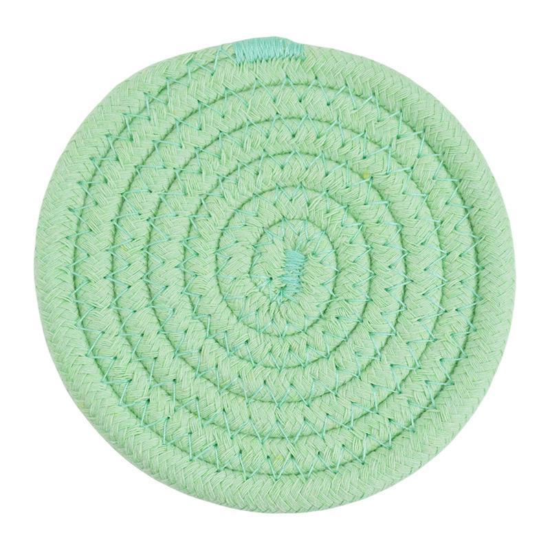 Круглая хлопковая подставка под тарелку для обеденного стола, кухонные принадлежности, термостойкая подставка под стакан для кофе и напитков