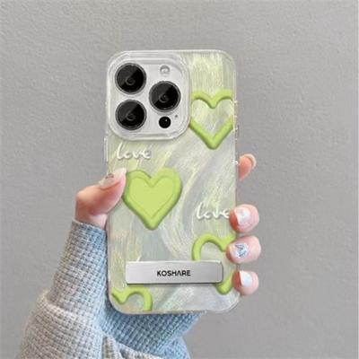 Зеленое Дно Любовь для Apple 16promax Мультяшное для IPhone15plus Чехол для Мобильного Телефона Новый 14pro Продвинутый