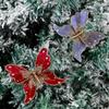 Glitter Butterfly Christmas Decorations Simulation Butterfly Xmas Tree Hanging Ornaments 2025 New Year Navidad Home Decor
