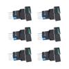25Pcs Push Button Switch Momentary Self Locking 16mm Square with Light Set Kit 12VGreen