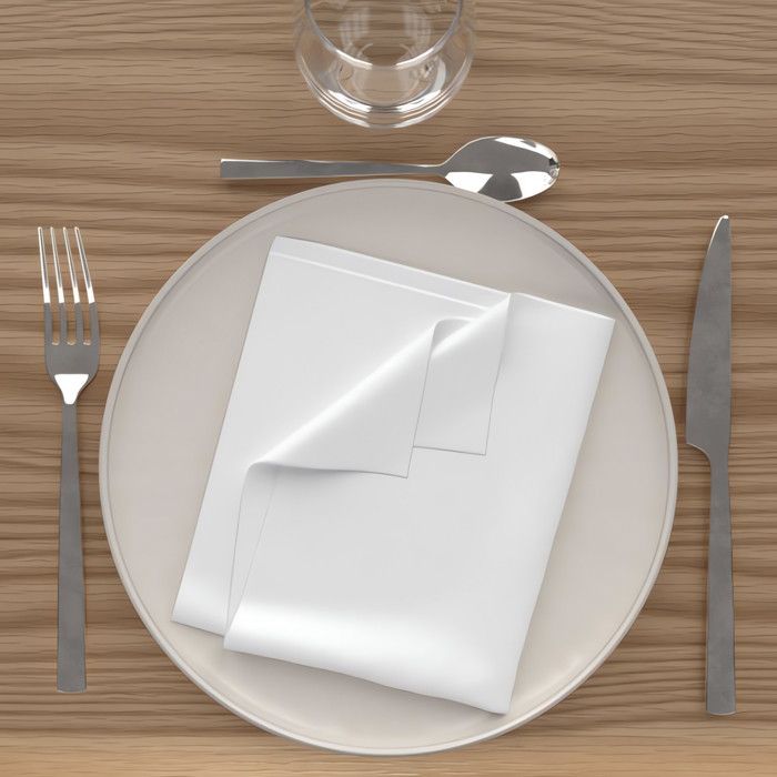 Set of 3 White “ALIX” Napkins