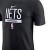 Nike Футболка NBA Brooklyn Nets Practice Dri-Fit черная/белая мужская уличная одежда DR6451-010