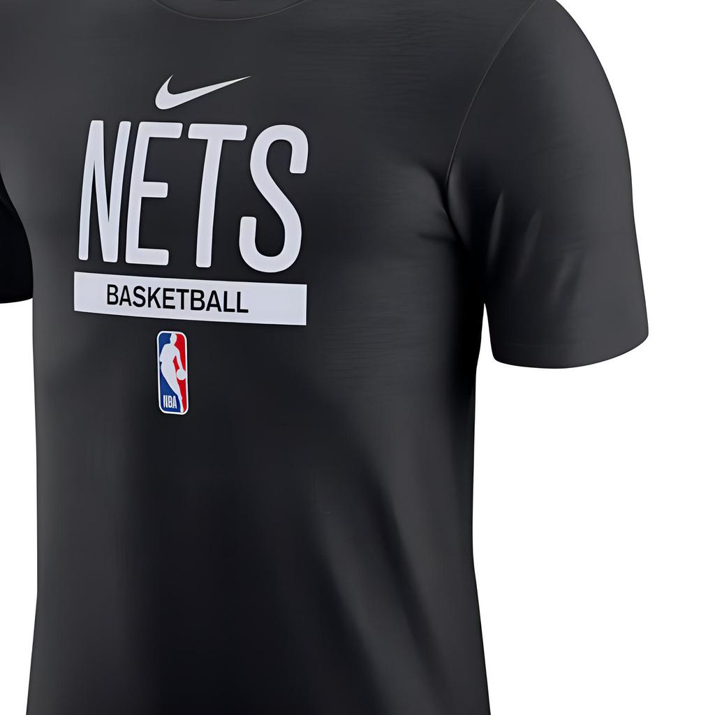 Nike Футболка NBA Brooklyn Nets Practice Dri-Fit черная/белая мужская уличная одежда DR6451-010