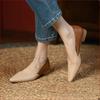 French Spring and Summer 2025 New Retro Pointed Head Light Mouth Flat Bottom Color Matching Versatile Low Heel Muller Shoes Single Shoes Women's Shoes