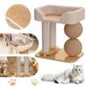 Cute Cat Climbing Frame with Sisal Ball Cat Jumping Platform Wear Resist Integrated Sisal Bed Pet Supplies Climbing Frame