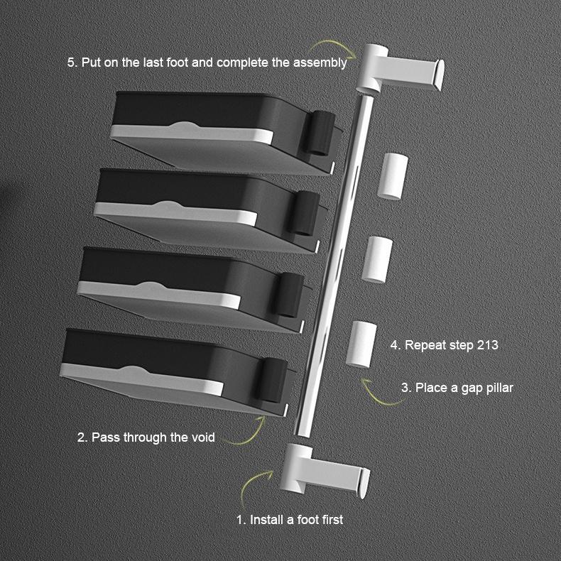 Rotary Soap Box Perforation Free Wall Mounted Drain Storage Rack Multifunction Dry Wet Separation Bathroom Organizer For Home