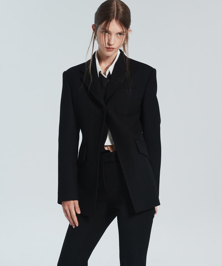 Racleur Ra One-Button Tailored Jacket [Black]