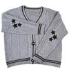 Women Winter Loose Knitted Cardigans Coat Embroidery Sweaters Streetwear Vintage Casual Single Breasted Long Sleeve Top