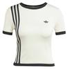 Originals Striped Crew Neck Short Sleeve Regular T-Shirt Women Tops Off-White JJ0961