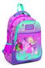 Коралловый детский светло-розовый фиолетовый школьный рюкзак принцессы с тремя отделениями и рисунком единорога 23481