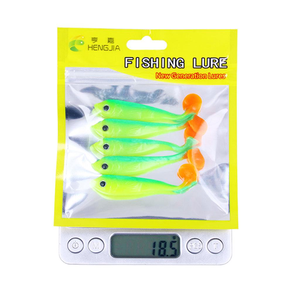 5 шт., мягкие приманки, набор рыболовных приманок, 6,5 см-3 г, сделай сам, джиг-головка, джиг-приманка для рыбы, Т-хвост, приманка для морского окуня, рыболовные снасти