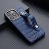 Crocodile Leather Case For iPhone 14 13 12 Pro Max Mini Wrist Strap Stand Holder Cover For iPhone 14 Plus 11 Pro Max XR XS X
