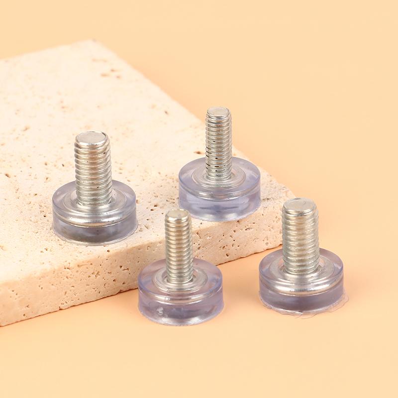 10 шт. прозрачная железная пластиковая мебель стол стул ножки регулируемые выравнивающие скользящие накладки M6 M8 винты в противоскользящих накладках для ног