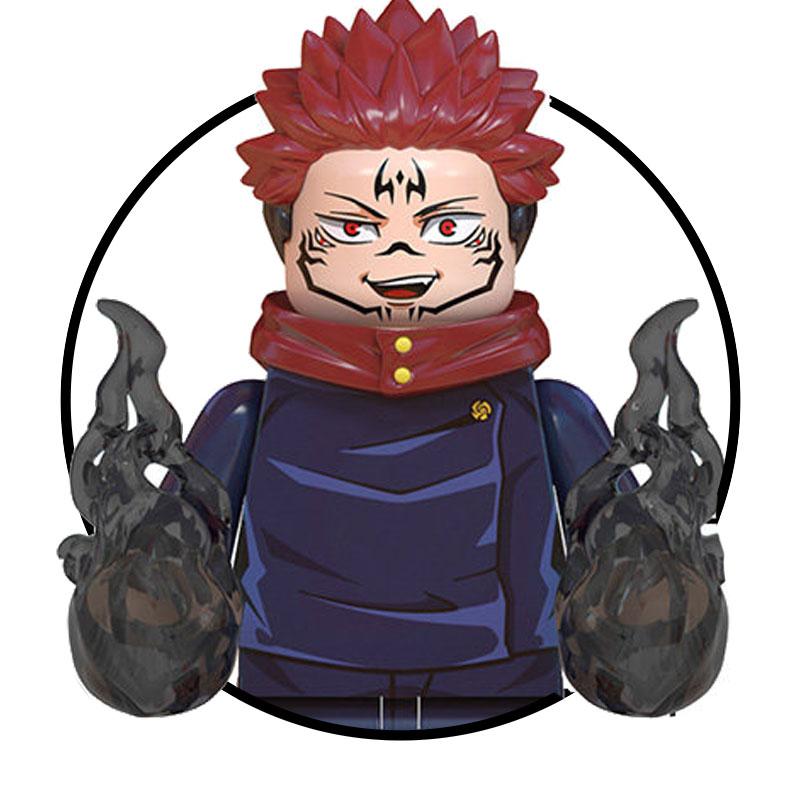 40pcs Jujutsu Kaisen Building Blocks Itadori Yuji Gojo Satoru Ryomen Mini Action Figure Accessories Christmas Gift for Kids