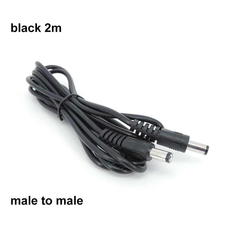 22awg 3A DC «папа-папа» адаптер питания белый черный кабель вилка 5,5x2,1 мм соединительный провод 12 В удлинители