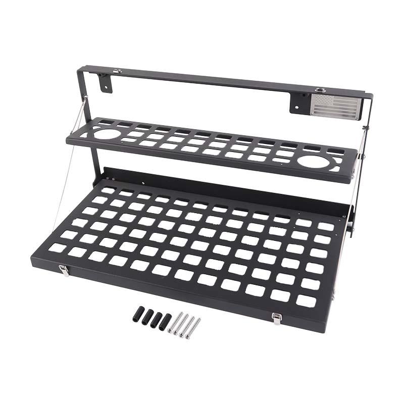 Metal Trunk Tailgate Cargo Storage Rack Foldable Shelf For Jeep Wrangler JL 2018 Up Car Accessories