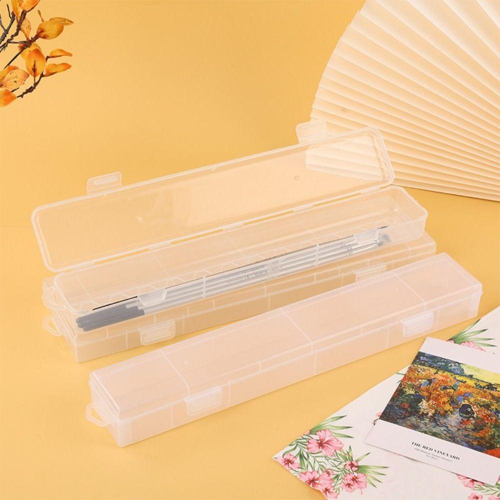 Transparent Storage Box Large Capacity Pencils Case New Pen Box Watercolour Pens