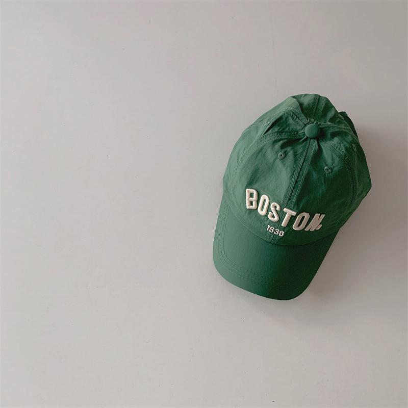 Бейсболка с вышитыми буквами для малышей, летняя, быстросохнущая, дышащая, для мальчиков и девочек, кепка с козырьком, регулируемая, для детей, солнцезащитные шляпы