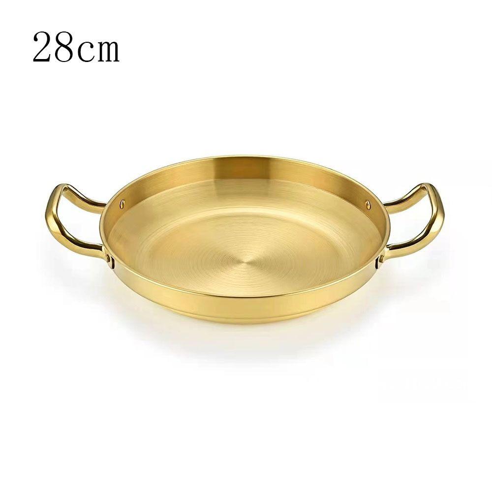 Stainless Steel Frying Pan Thickened BBQ Plate Durable Salad Bowl Ramen