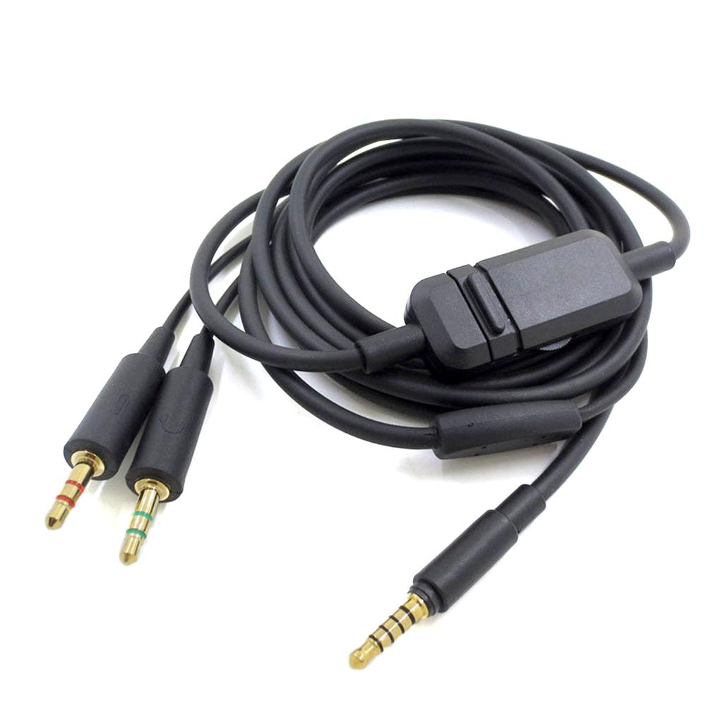 Stereo 3.5mm Audio Cable Gaming Headset Cable for MMX300 Headphone Cable Volume Control Inline Cord Accessories
