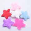 12 шт., 65 мм, мягкая плюшевая аппликация с пушистой звездой для головных уборов «сделай сам», заколки для волос, аксессуар с бантом, одежда ручной работы, шляпа, нашивки для шитья, декор