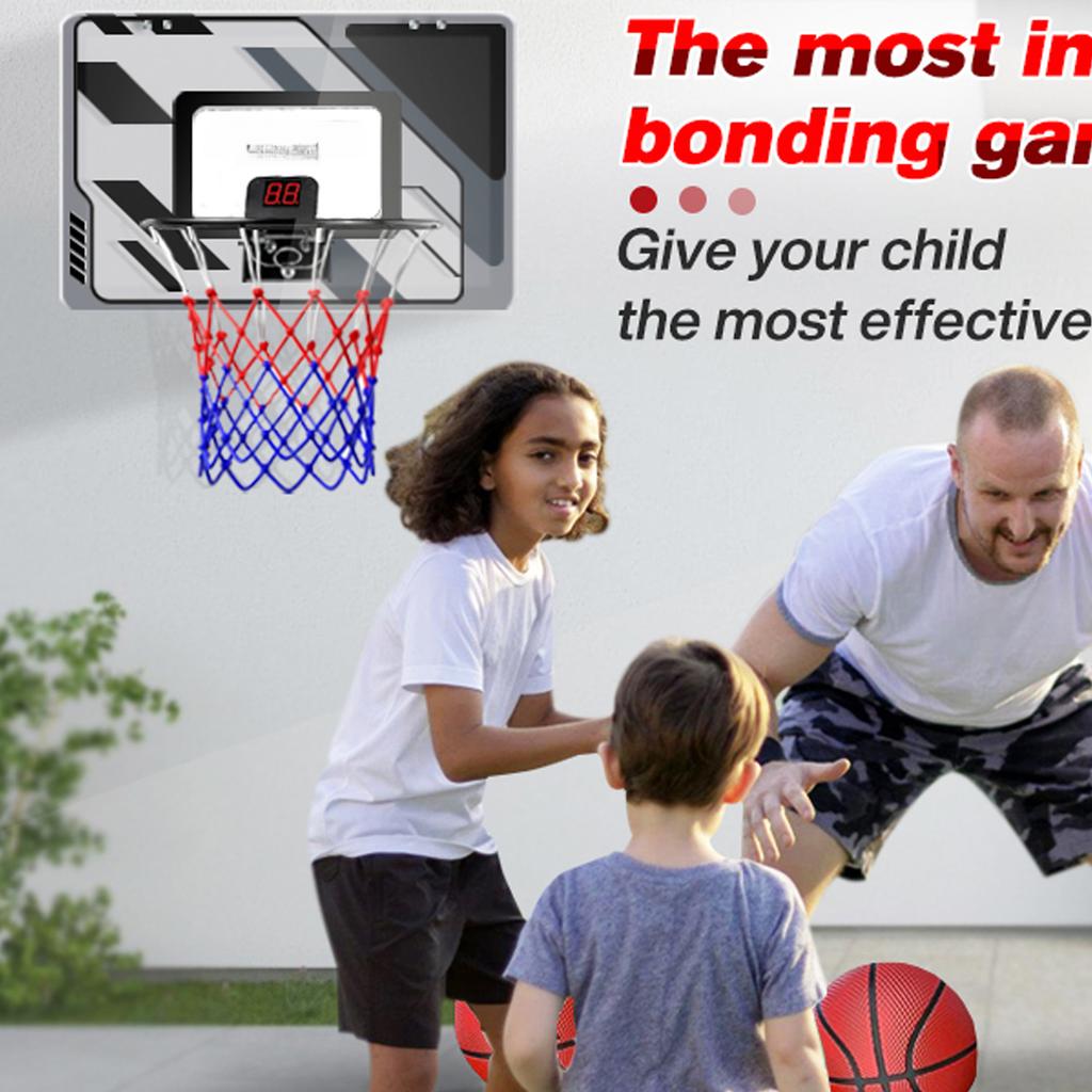 Basketball Hoop Indoor Mini Basketball Hoop with Electronic Scoreboard Basketball Toys